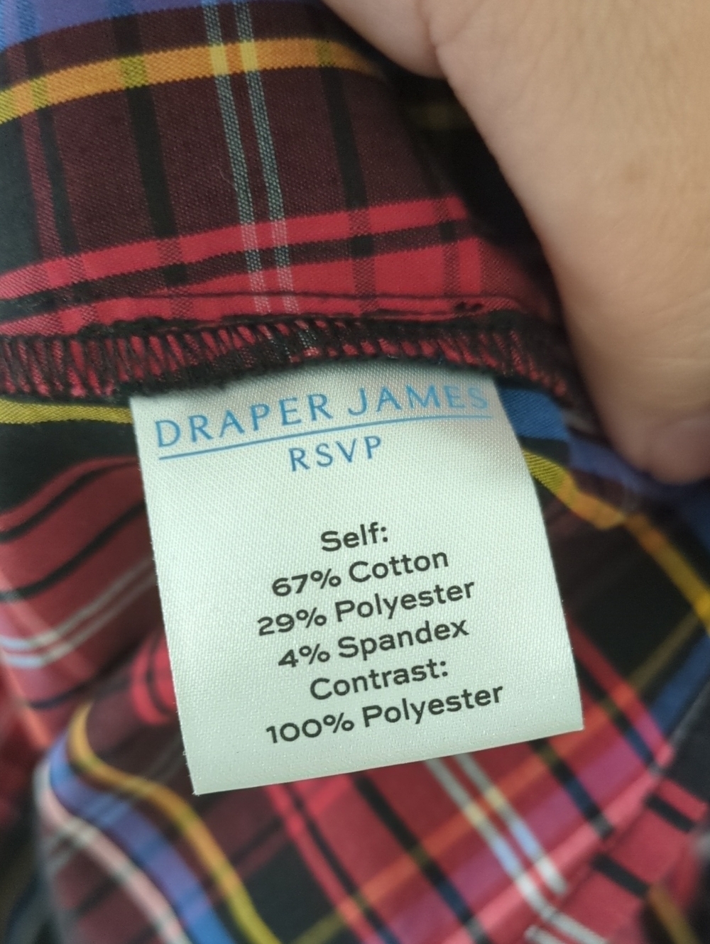 Draper James Plus Size Red Plaid Peasant Holiday Celebration Dress Sz XXL - Picture 7 of 9
